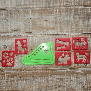 Vintage | Lot Of 7 Original Lisa Frank Hard Plastic Stencils | Dogs Cats Shoe